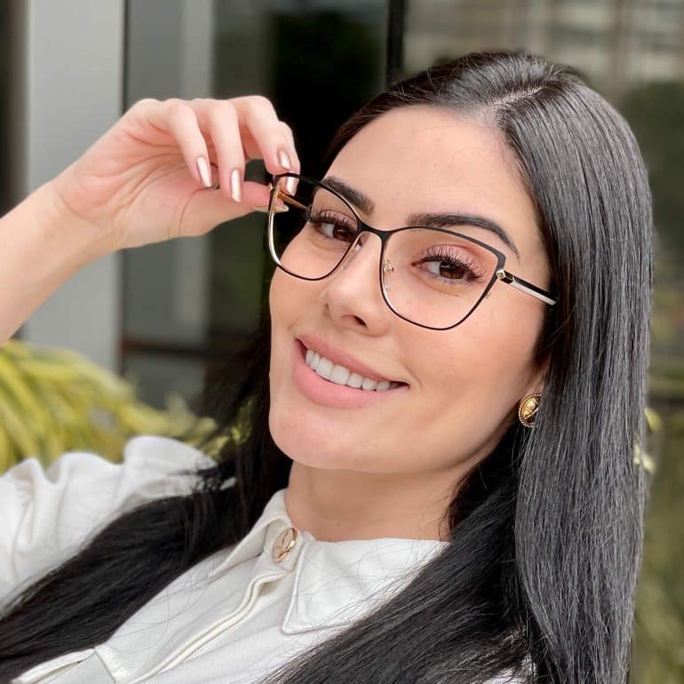 safine com br oculos de grau feminino gatinho preto diana 4