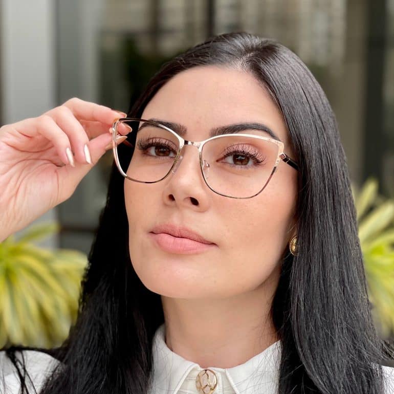 safine com br oculos de grau feminino gatinho rose diana 6