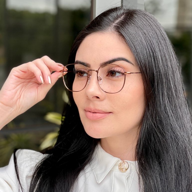 safine com br oculos de grau feminino redondo cobre mayla