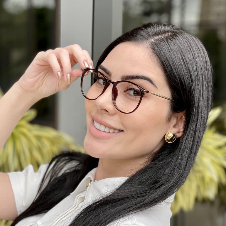 safine com br oculos de grau feminino redondo marrom olivia 4