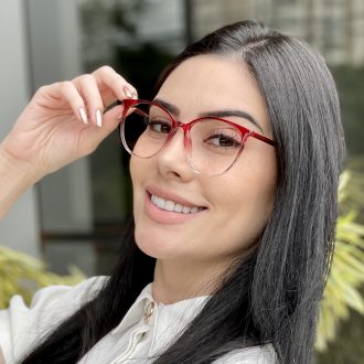 safine com br oculos de grau feminino redondo vermelho luna 4