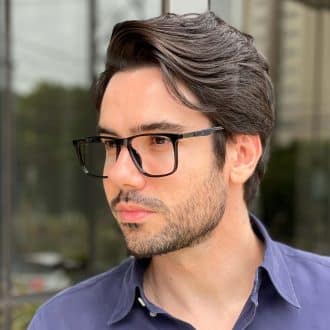 safine com br oculos de grau masculino quadrado preto iago 3