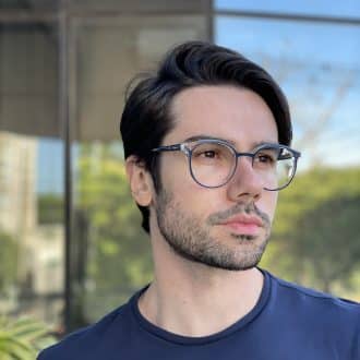 safine com br oculos de grau masculino redondo azul john 1