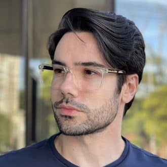 safine com br oculos de grau masculino retangular transparente david 3