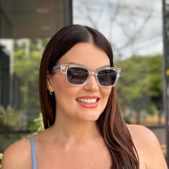 safine com br oculos de sol feminino retangular transparente clara