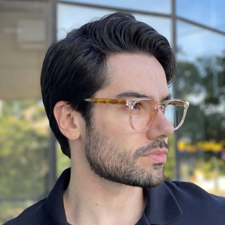 safine com br oculos 2 em 1 clip on masculino hexagonal champanhe juliano 7