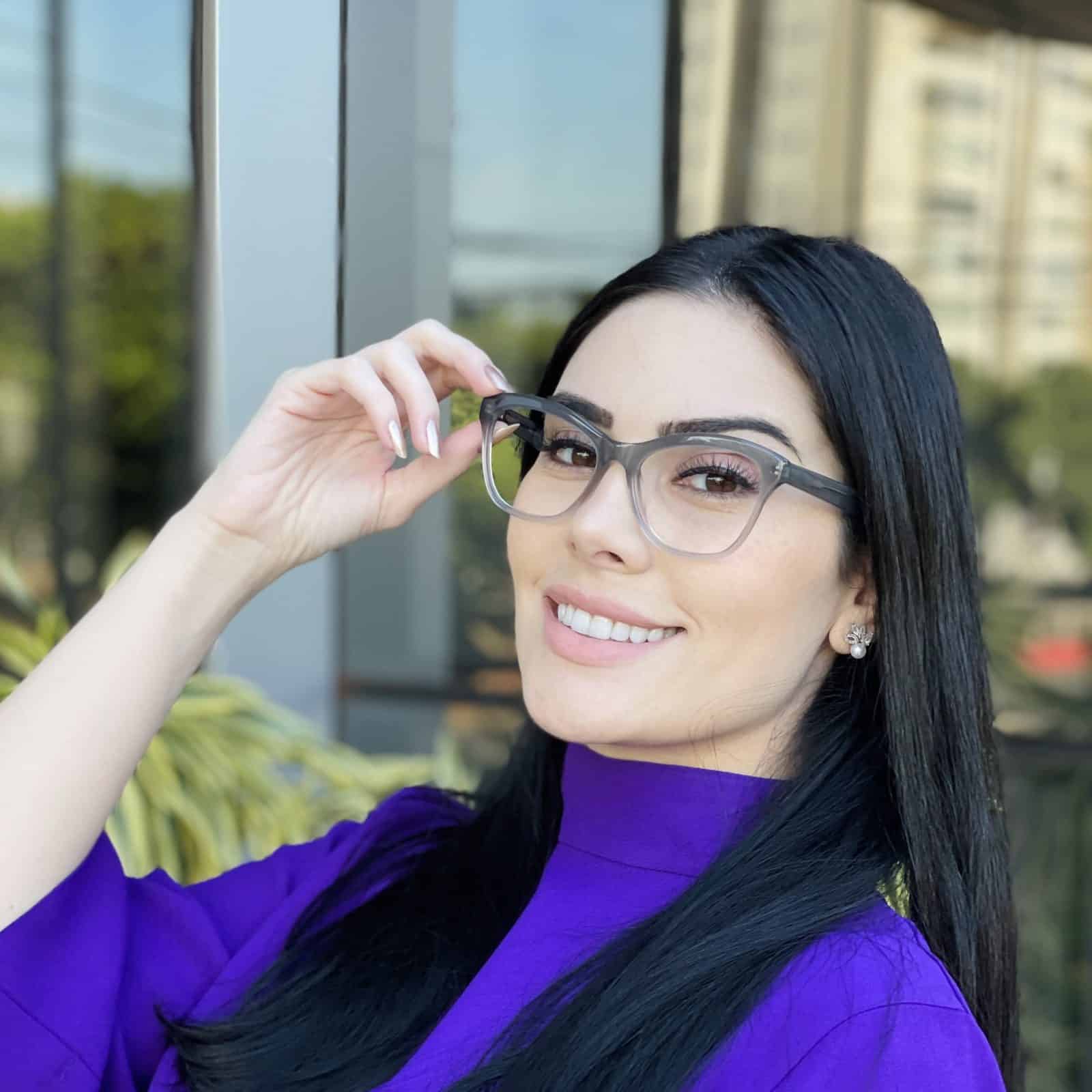 safine com br oculos de grau feminino gatinho cinza jolie