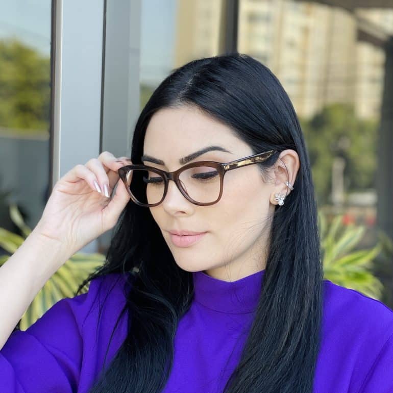 safine com br oculos de grau feminino gatinho marrom jolie 4