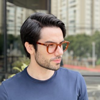 safine com br oculos de grau masculino quadrado marrom rick 2