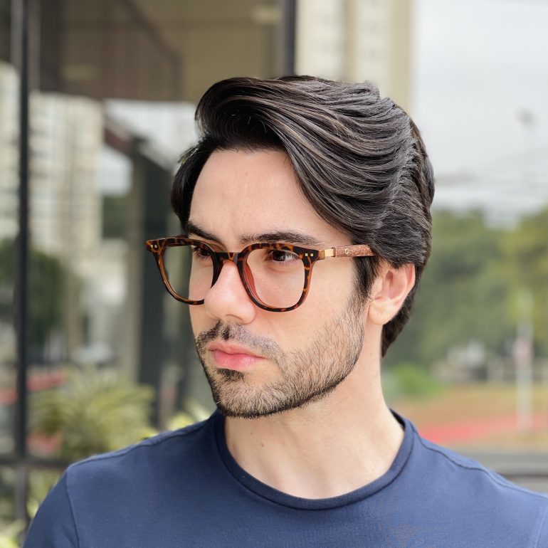 safine com br oculos de grau masculino quadrado tartaruga juninho 1