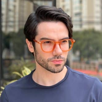 safine com br oculos de grau masculino redondo laranja theodoro 2