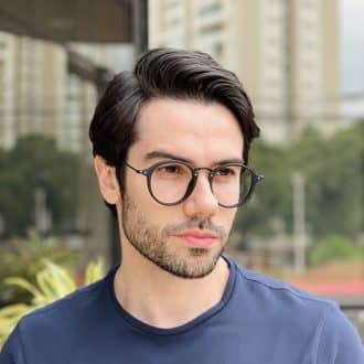 safine com br oculos de grau masculino redondo preto elvis 3