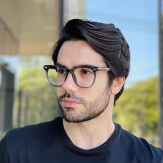 safine com br oculos de grau masculino quadrado azul theo 3