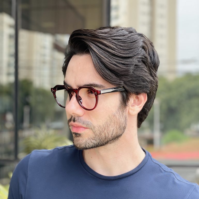 safine com br oculos de grau masculino redondo vinho afonso 3