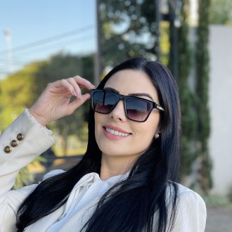 safine com br oculos de sol feminino quadrado preto isabela