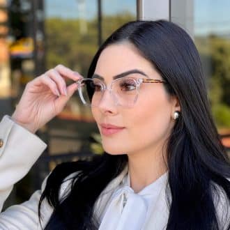 safine com br oculos feminino 2 em 1 clip on gatinho transparente analice 7