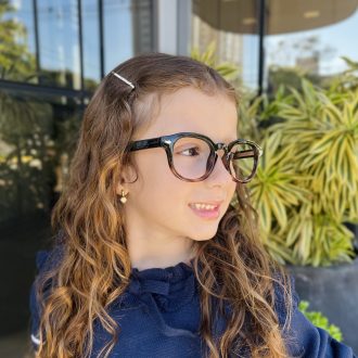 safine com br oculos infantil de grau redondo preto e tartaruga babi 1