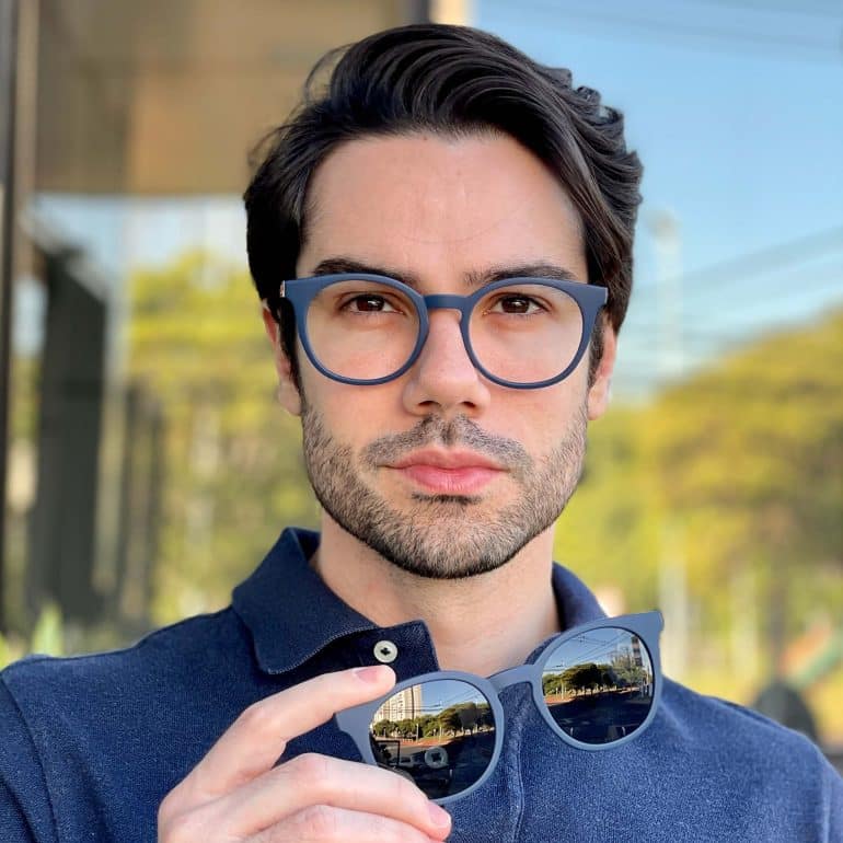 safine com br oculos 2 em 1 clip on masculino redondo azul jonas 2