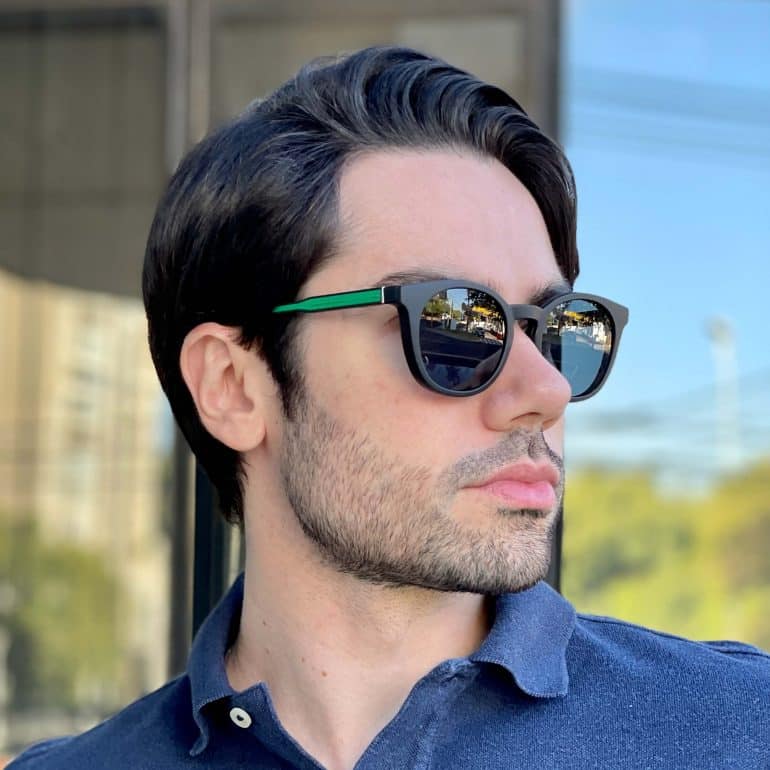 safine com br oculos 2 em 1 clip on masculino redondo preto e verde jonas 3