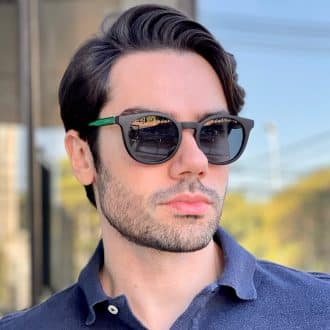 safine com br oculos 2 em 1 clip on masculino redondo preto e verde jonas 5