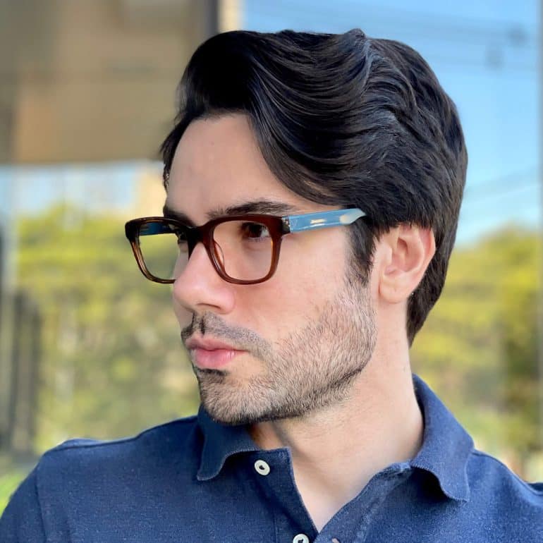 safine com br oculos de grau masculino retangular marrom dylan