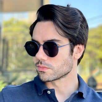 safine com br oculos de sol masculino redondo azul ramon 3