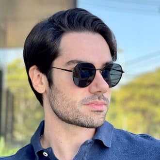 safine com br oculos de sol masculino redondo preto ramon 3