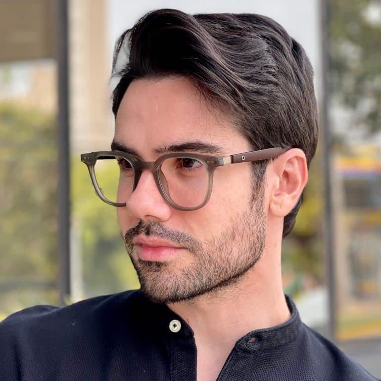 safine com br oculos de grau masculino quadrado cinza juninho