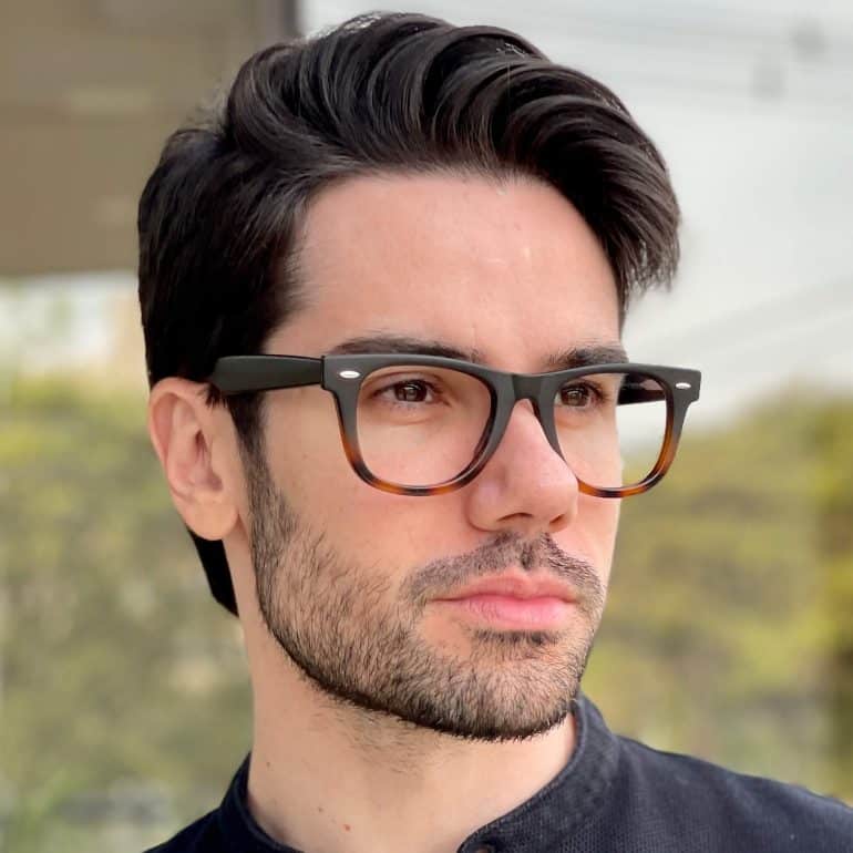 safine com br oculos de grau masculino quadrado preto e tartaruga cesar 3