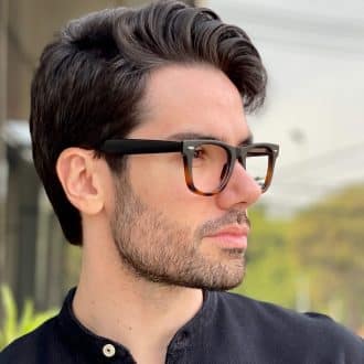 safine com br oculos de grau masculino quadrado preto e tartaruga cesar