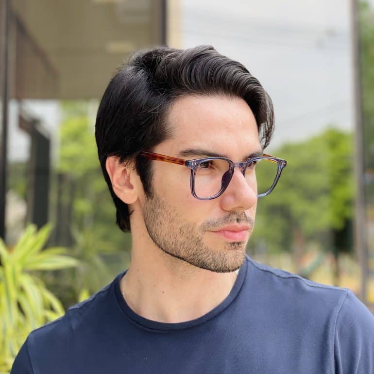 safine com br oculos de grau masculino quadrado azul alef 1