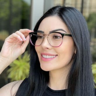 safine com br oculos 2 em 1 clip on hexagonal cinza e rosa dulce 3