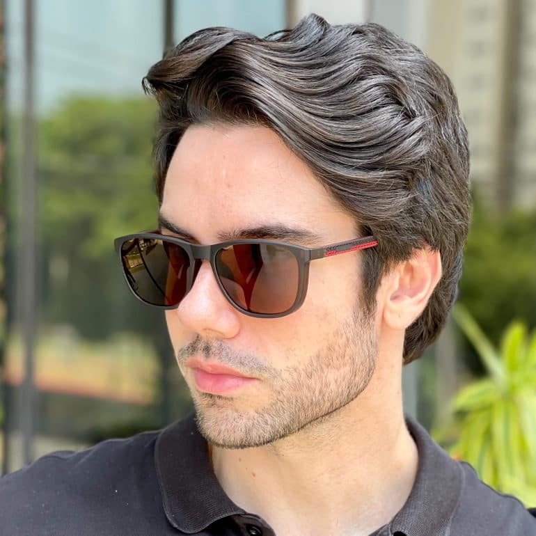 safine com br oculos 3 em 1 clip on masculino retangular marrom alan 2