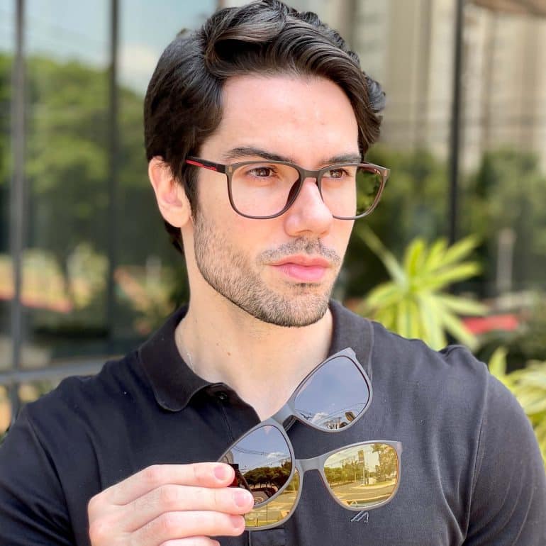 safine com br oculos 3 em 1 clip on masculino retangular marrom alan 5