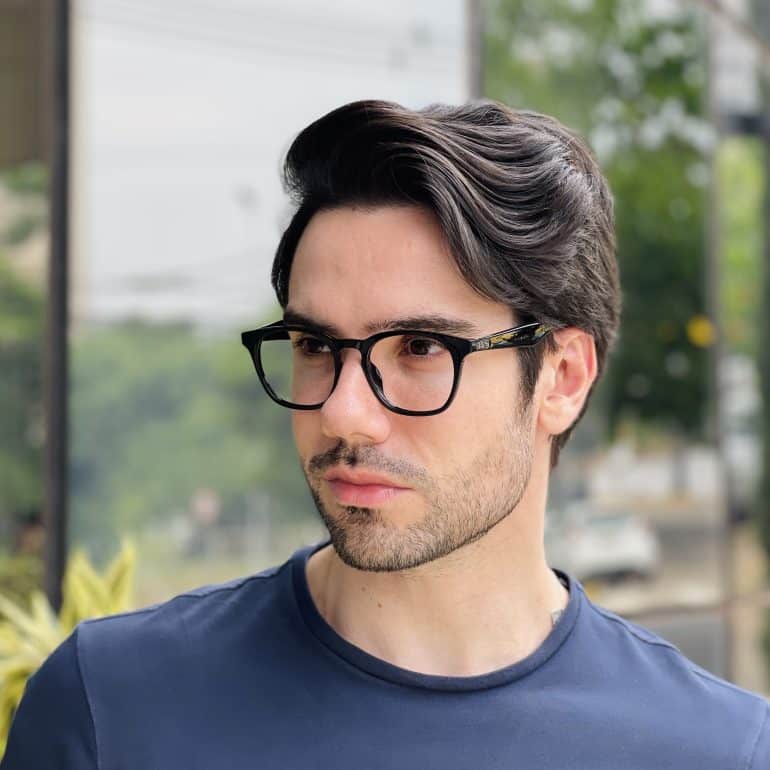 safine com br oculos de grau masculino quadrado preto martim