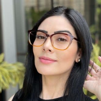 safine com br oculos feminino 2 em 1 clip on gatinho marrom degrade anaelise 4