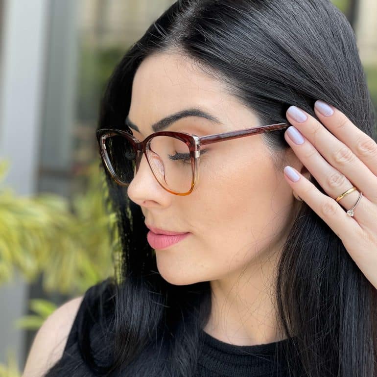 safine com br oculos feminino 2 em 1 clip on gatinho marrom degrade anaelise 5