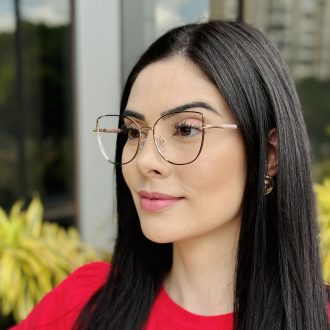 safine com br oculos de grau feminino gatinho preto e dourado eva 3