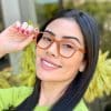 safine com br oculos de grau feminino hexagonal caramelo marcella 4