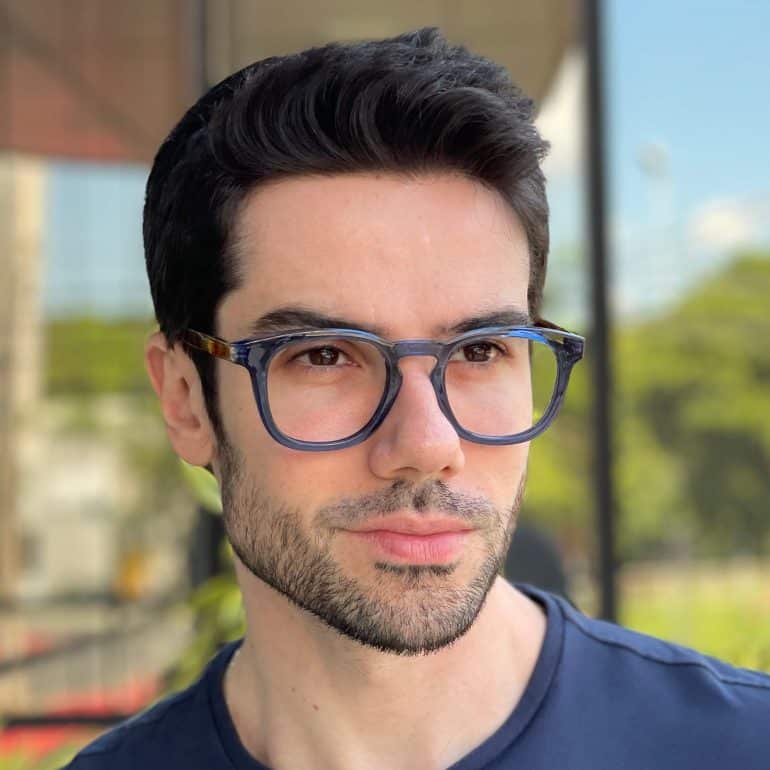 safine com br oculos de grau masculino quadrado azul leandro 1