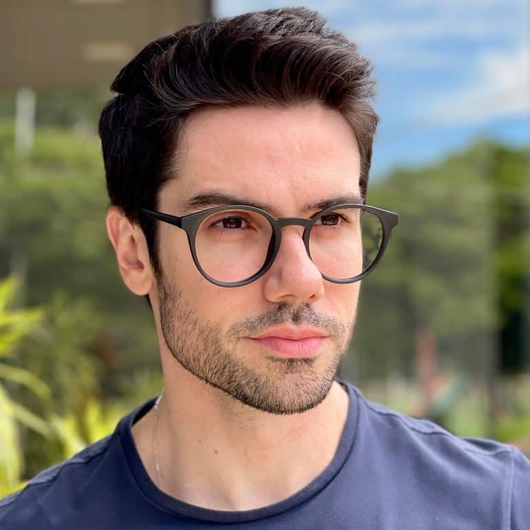 safine com br oculos de grau masculino redondo preto fosco diogo 1