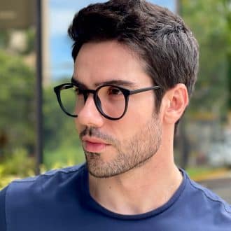 safine com br oculos de grau masculino redondo preto fosco diogo 4