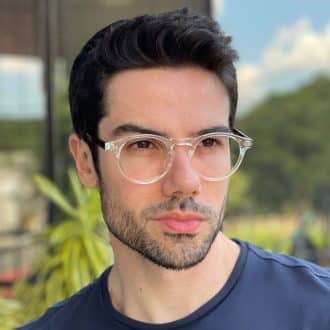 safine com br oculos de grau masculino redondo transparente lennon 1