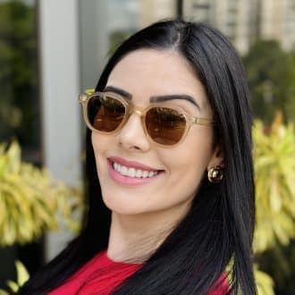 safine com br oculos de sol feminino hexagonal champanhe antonela