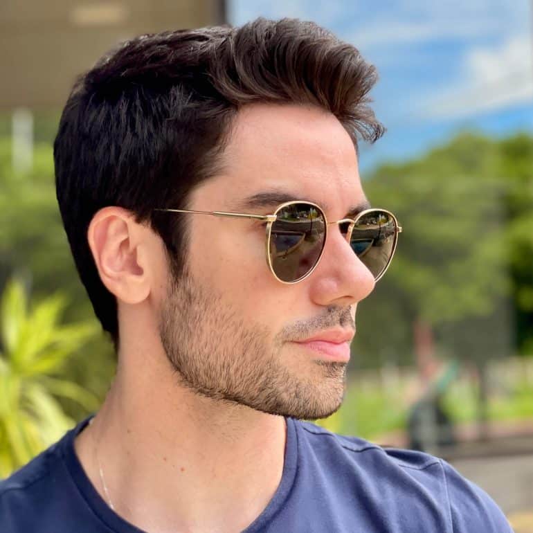 safine com br oculos de sol masculino redondo dourado mathias 1