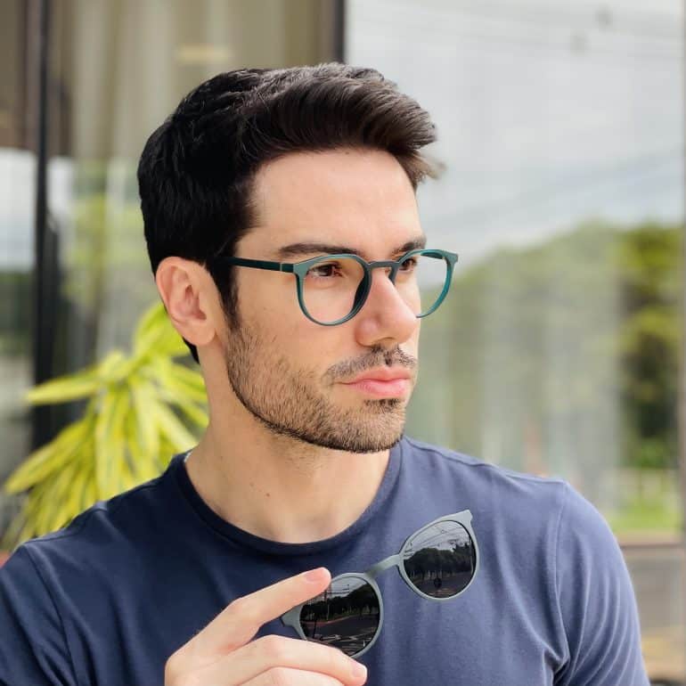 safine com br oculos 2 em 1 clip on masculino redondo verde caleb 2