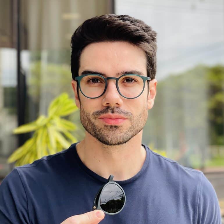 safine com br oculos 2 em 1 clip on masculino redondo verde caleb