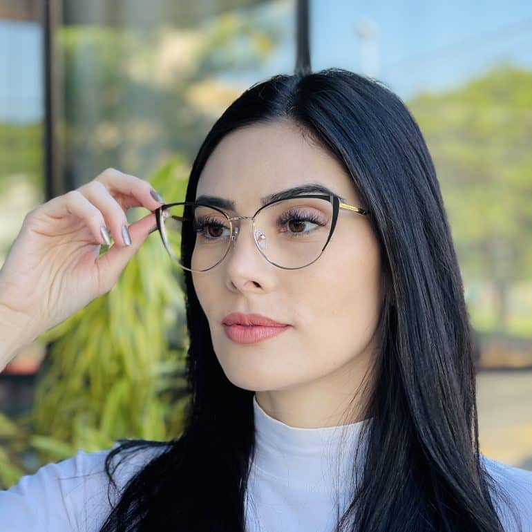 safine com br oculos de grau feminino gatinho preto carol 5