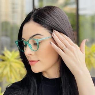 safine com br oculos de grau feminino redondo verde luma 5