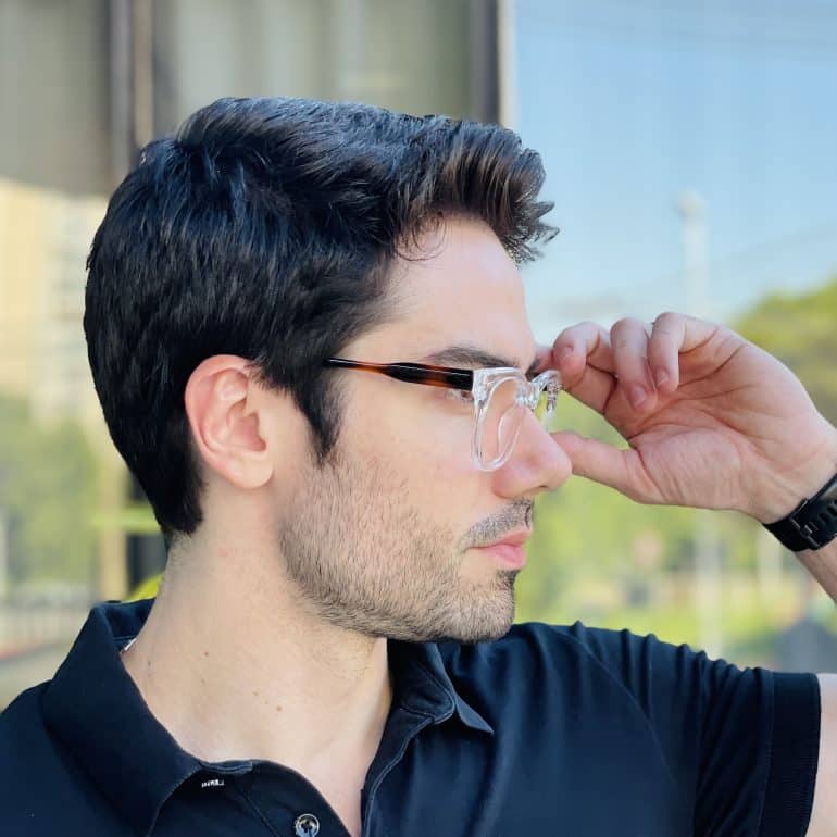 safine com br oculos de grau masculino quadrado transparente julio 2